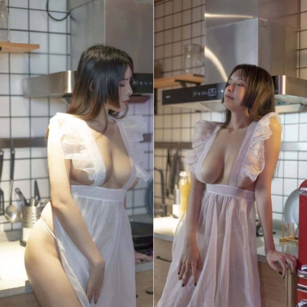 【极品女神 甄选】57P 110MB极品爆乳网红女神『夏小秋』透明围裙高清私拍