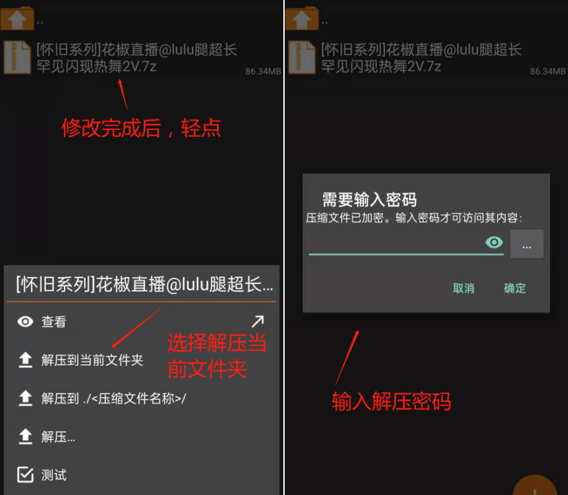 安卓端解压教程!