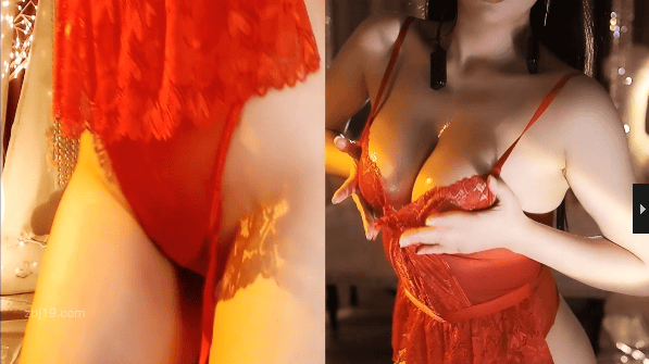 CC直播 苏烟老师 土豪定制红色睡衣1V210MB